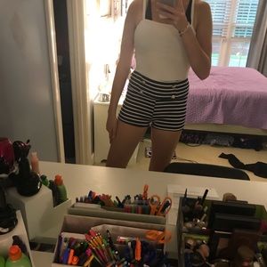striped shorts